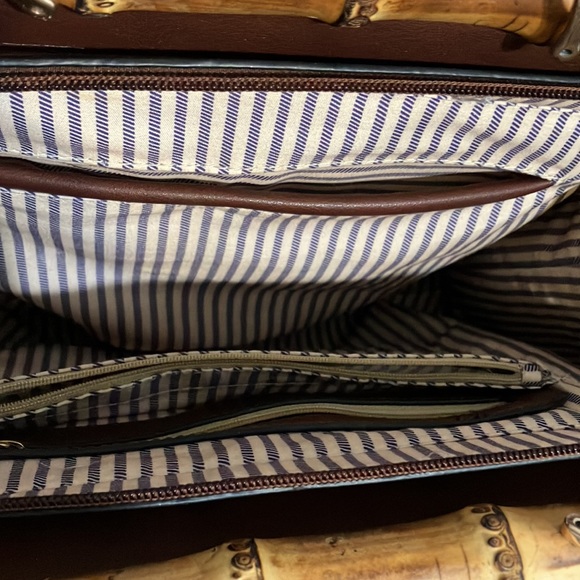 Satchel purse with bamboo detail - Picture 7 of 7